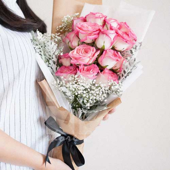 14 Stems Enchanted Rose Medley Bouquet 14 Stems Enchanted Rose Medley Bouquet