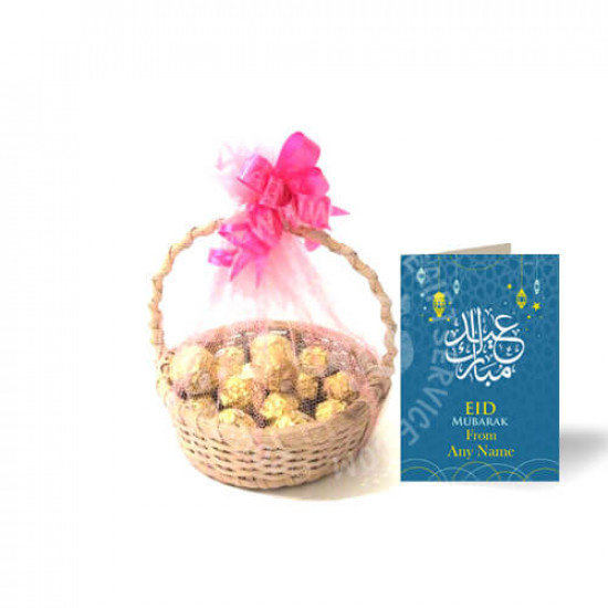 Eid Card with Ferrero Rocher Basket Eid Card with Ferrero Rocher Basket
