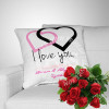 Free Red Roses with Personalised Cushion