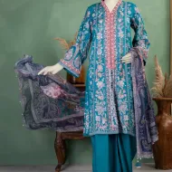 3 Piece Lawn Suit- Embroidered (Unstitched)