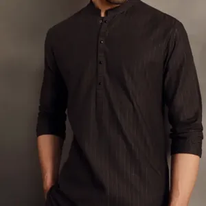 WOOD BROWN COTTON CASUAL KURTA